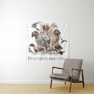 Epagneul Breton, Brittany Spaniel Tapestry Wandkleed
