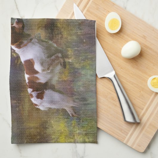 Epagneul Breton, Brittany Spaniel Theedoek (Quarter Fold)