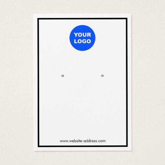 Épais Bordure Blanc Ajouter Logo Écran d'oreille (Devant)