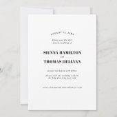 Épais et Impertinent Faire-Part de Mariage Typogra (Dos)
