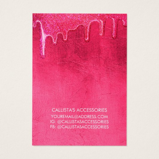 Épais Parties scintillant rose néon Lecteurs Épais (Dos)