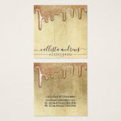 Épaisseur de Parties scintillant Glam Gold Drips É (Devant & derrière)