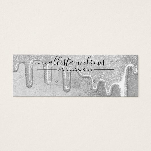 Épaisseur Parties scintillant en argent glam Épais (Devant)