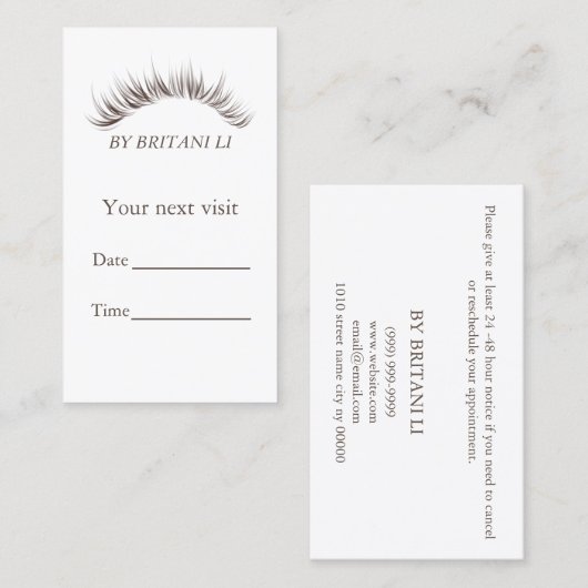 Epaulash extension Salon Carte de rendez-vous (Devant / Derrière)