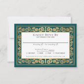 Épée dorée médiévale sarcelle RSVP mariage royal (Devant)