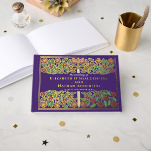Épée florale médiévale royale de fantaisie violett