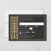 Épée Médiévale Noire Or Mariage RSVP (Devant)