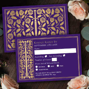 Épée Médiévale Violet Or Réponse Mariage