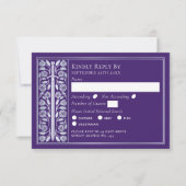 Épée médiévale violette argentée RSVP de mariage (Devant)