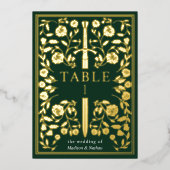 Épée Royale Médiévale Verte Carte de Table de Mari (Recto)