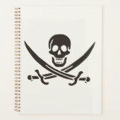 Épées de crâne d'obsidienne Drapeau pirate de Cali (Devant)