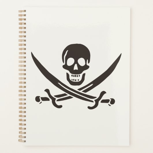 Épées de crâne d'obsidienne Drapeau pirate de Cali (Devant)