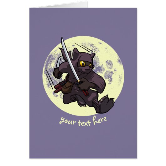 Épées de Ninja Katana de chat noir pilotant la (Devant)