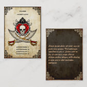 Épées et coeur - carte de visite (Devant / Derrière)
