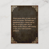 Épées et coeur - carte de visite (Dos)