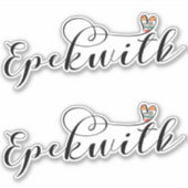 Epekwitk Flag Heart, Prince Edward Island, Canada Sticker (Voorkant)