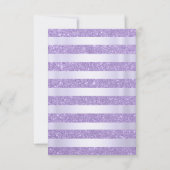 Épersion florale violette Quinceanera Carte de rem (Dos)