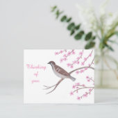 Épervier dans l'arbre de fleurs de cerisier Cartes (Debout devant)