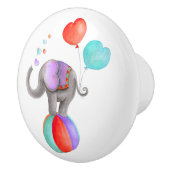 Ephant gris whimsy watercolor cercus poignée de po (Droite)