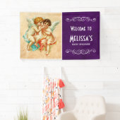 Ephemera Angel Cherubs-Baby shower Spandoek (Insitu)