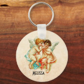  Ephemera Angel Cherubs Illustratie Sleutelhanger (Voorkant)