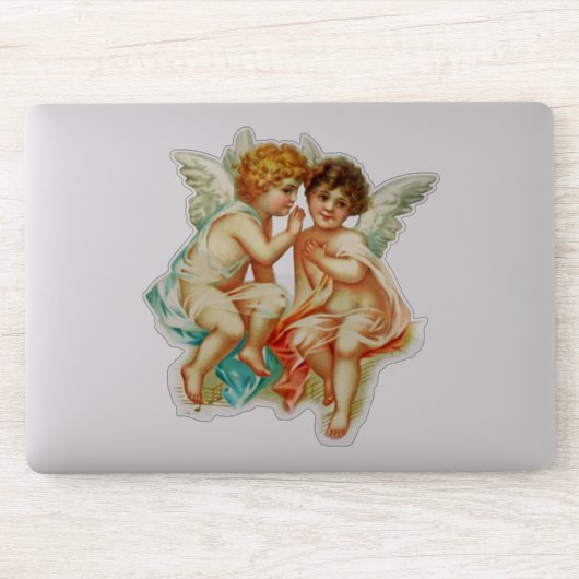  Ephemera Angel Cherubs Illustratie Sticker (Computer)