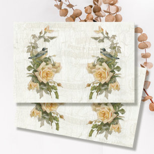  Ephemera Bird Floral  Tissuepapier