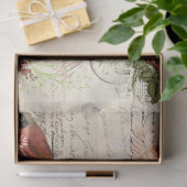 Ephemera Bird Herfst Flower Script Decoupage Tissuepapier (Geschenk)