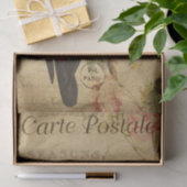 Ephemera Black Red Bird roze Roses ontkoppeling Tissuepapier (Geschenk)