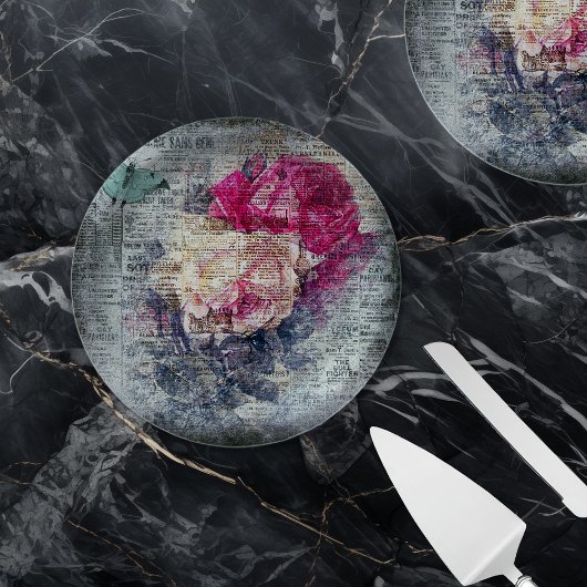 Ephemera Bloemenvlinder krantenpapier Papieren Bordje