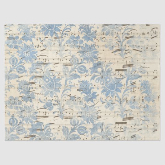 Ephemera Blue Paper Series Design 12 Tissuepapier (Voorkant)