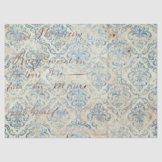 Ephemera Blue Paper Series Design 16 Tissuepapier (Voorkant)