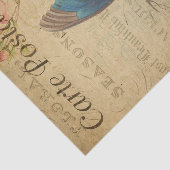 Ephemera Briefkaart Blue Butterfly Tissuepapier (Detail)