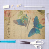 Ephemera Briefkaart Blue Butterfly Tissuepapier (Craft)