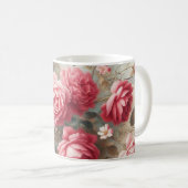 Ephemera cluster Roses Classique café Mug (Devant droit)