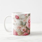 Ephemera cluster Roses Classique café Mug (Gauche)