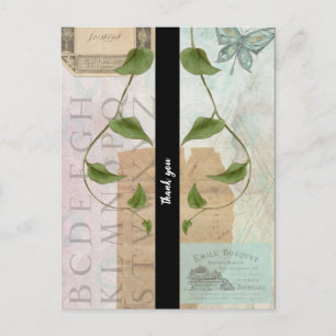  Ephemera Collage Hartelijk dank Briefkaart