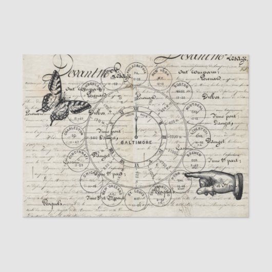 Ephemera Collage Tissuepapier (Voorkant)