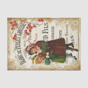 Ephemera Cute Kind French Theater Poster Decoupage Tissuepapier