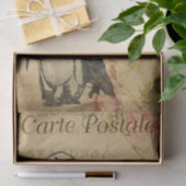 Ephemera Cute Penguins roze Roses Floral Tissuepapier (Geschenk)