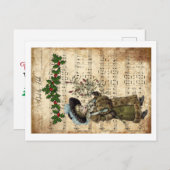 Ephemera Dech the Hall Kerstcarol Script Briefkaart (Voorkant / Achterkant)