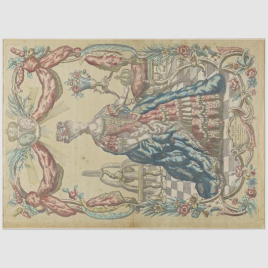 Ephemera Decoupage Marie-Antoinette Queen France Tissuepapier (Voorkant)