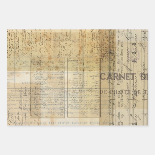  Ephemera-decoupage/Wrap Sheet set Inpakpapier Vel (Voorkant)