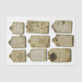  Ephemera Distressed Labels AJ0 Decoupage Tissuepapier (Voorkant)