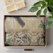 Ephemera Floral Script Bird Decoupage Roos Tissuepapier (Geschenk)