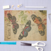 Ephemera Frans Briefkaart Butterflies ontkoppeling Tissuepapier (Craft)