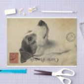 Ephemera Frans Briefkaart Jack Russel Terrier Dog Tissuepapier (Craft)