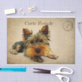 Ephemera Frans Briefkaart Terrier Dog Ontkoppeling Tissuepapier (Craft)