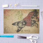 Ephemera Frans Briefkaart Terrier Dog Ontkoppeling Tissuepapier (Craft)