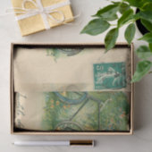 Ephemera French Briefkaart Bicycles Decoupage Tissuepapier (Geschenk)